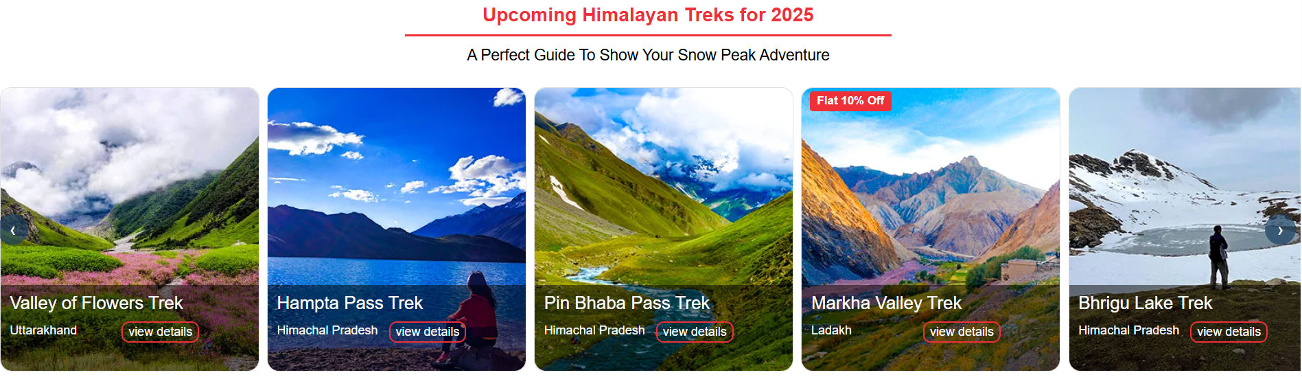 Upcoming Treks of 2025